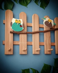 تصویر جالباسی طرح جغد 