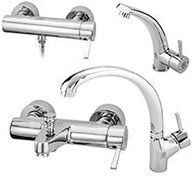 تصویر ست شیرآلات چهارتکه قهرمان مدل ارکیده 