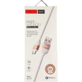 تصویر کابل تبدیل USB به MicroUSB ترانیو مدل S3-V8 