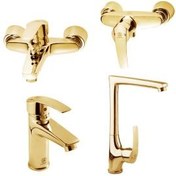 تصویر ست شیرآلات قهرمان مدل بهادر - طلایی 