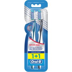 تصویر مسواک اورال-بی مدل Pro Expert برس متوسط بسته ۲ عددی 