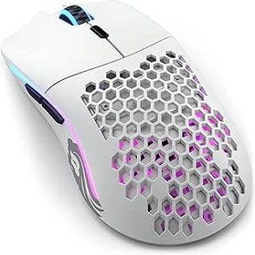 تصویر Glorious White Gaming Mouse -Glorious Model O Wireless Minus Mouse - RGB Mouse 65 g Lightweight Mouse Gaming - PC Accessories - Gaming Mouse Honeycomb - Gaming Mouse Wireless (Matte White Mouse) 