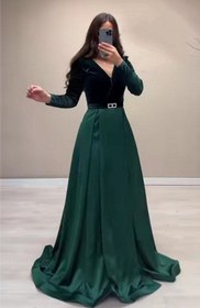 تصویر لباس مجلسی و شب ماکسی مدل آرامیس - مشکی / سایز(4)48-50 Dress and long night