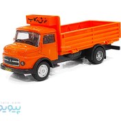 تصویر ماشین فلزی کامیون بنز خوش رکاب موزیکال و چراغدار 