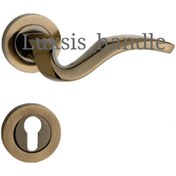 تصویر دستگیره درب اتاقی دو تکه زیتونی 