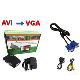 تصویر تبدیل AV به VGA برند ENET ( پک سبز با کیفیت عالی ) 