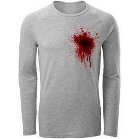 تصویر تی شرت آستین بلند مردانه طرح Blood کد AL79 