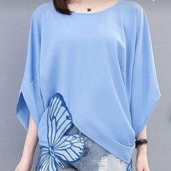 تصویر ست شومیز زنانه پینترستی با مینی اسکارف 