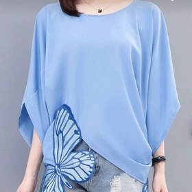 تصویر ست شومیز زنانه پینترستی با مینی اسکارف 