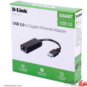 تصویر مبدل USB 3.0 به Ethernet دی لینک مدل DUB-1312 D-Link DUB-1312 USB 3.0 to Ethernet Converter