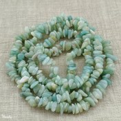 تصویر ریسه سنگ آمازونیت شکسته (طول ریسه 40 سانتیمتر است) - کد 2020191 