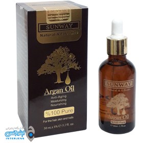 تصویر روغن آرگان صد در صد خالص حجم 50 میلی لیتر سان وی Sunway Argan Oil 50 ml