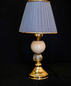 تصویر آباژور رومیزی کریستال گوی دار کد30 - کلاهک Spherical crystal table lamp code 30