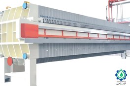 تصویر دستگاه فیلتر پرس 150 تمام هیدرولیک ( فیلترپرس 150 رباتیک همراه با سیستم شست و شو ) - 100 قابه / دارای سیستم شست و شوی صفحات / دارای سیستم ربات جابجایی صفحات 150×150- Fully automatic filterpress