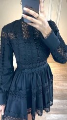 تصویر پیراهن مجلسی گیپوردوزی سایز ۳۶ سفید 