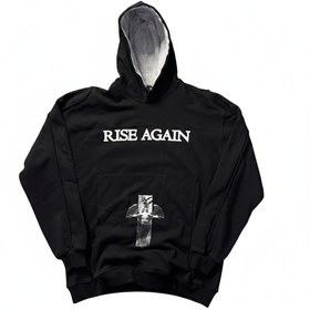 تصویر هودی مشکی طرح rise again 