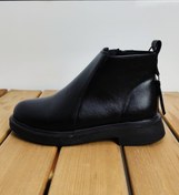 تصویر نیم بوت زنانه مشکی زیپ دار سبک و راحت 