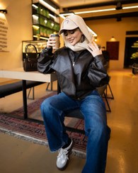 تصویر کت چرمی مدل جلو دکمه کد 19903029 