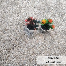 تصویر موکت گامان طرح ماهور رنگ طوسی کرم 