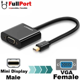 تصویر تبدیل Mini Display به VGA یوگرین مدل 10459 UGREEN Mini DP to VGA with Audio 10459