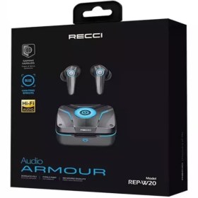 تصویر هندزفری بی سیم رسی RECCI REP -W20 - مشکی Recci REP-W20 wireless sport gaming headset