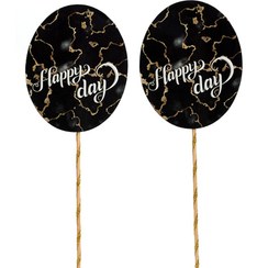 تصویر تاپر بلند تولد تم happy day بسته 6 عددی 