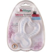 تصویر دندان گیر سیلیکونی کودک مایا - سفید 
