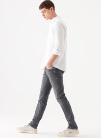 تصویر خرید شلوار جین مردانه ترک جدید برند ماوی رنگ نقره ای کد ty89493483 