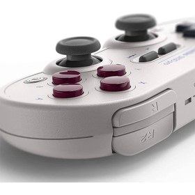 تصویر گیم پد بی سیم 8BitDo مدل SN30 Pro G Classic مخصوص نینتندو سوییچ – خاکستری روشن 