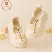 تصویر کفش دخترانه مجلسی مرواریدی وارداتی| شیک و راحت ویژه مهمانی‌ها 