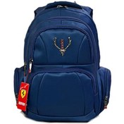 تصویر کوله پشتی لپ تاپ آبی کاربنی مدل Antler با رابط USB و هندزفری 