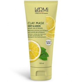 تصویر وارمی ماسک خاک رسی حاوی عصاره نعناع و لیمو ا Varmi Clay Mask Mint & Lemon Varmi Clay Mask Mint & Lemon