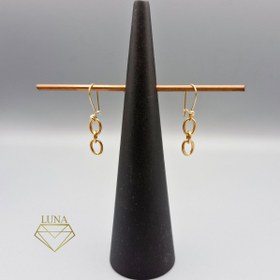 تصویر گوشواره آویز طلا سه حلقه 