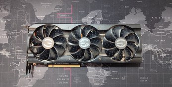 تصویر کارت گرافیک EVGA RTX 3060 Ti ( درحد نو – بدون کارتن ) 