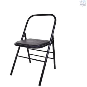 تصویر صندلی یوگا با نشیمن چرم 