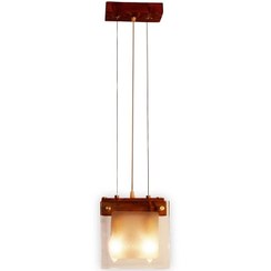 تصویر چراغ آویز بدنه چوب مسینا A1 pendant lamp A1