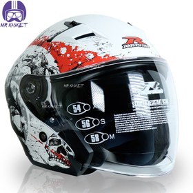 تصویر کلاه کاسکت راپیدو | بدون فک White BON ا Motorcycle helmet without jaw B UNIT 869 Motorcycle helmet without jaw B UNIT 869