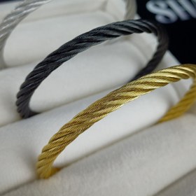 تصویر دستبند بنگل طنابی مارپیچ 