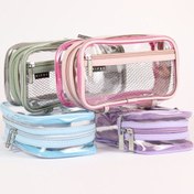 تصویر جامدادی دو زیپ طلقی شفاف کیفت 