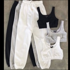 تصویر ست ورزشی زنانه گلکسی فری سایز ۳۶ تا ۴۲ نیمتنه و شلوار جاگر 