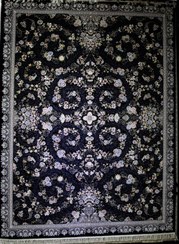 تصویر فرش هگمتان مدل افشان سورمه ای 