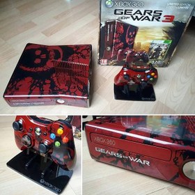 تصویر ایکس باکس ۳۶۰ مدل اسلیم باندل Gears of War 3 دو دسته اصلی کارکرده در حد نو Xbox 360 slim Gears of War 3