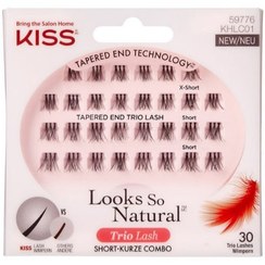 تصویر مجموعه سه‌تایی مژه‌های کوتاه هات کوتور با 30 قطعه رنگ مشکی برند kiss 30-Piece Haute Couture Short Combo Trio Eyelashes Black