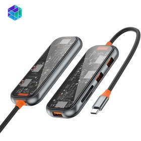 تصویر هاب آداپتور تایپ سی 5 پورت ویوو مدل wiwu Cyber HUB 5 in 1 USB-C wiwu Cyber HUB 5 in 1 USB-C