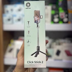 تصویر مونوپاد و پایه نگه دارنده کلیک استیک 2 گرین لاین Green Lion Click Selfie Stick 2 