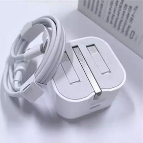 تصویر شارژر دیواری اپل مدل A2344 ظرفیت ۲۰ وات با پورت USB Type C 