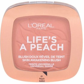 تصویر رژگونه لورآل پاریس لایف Peach Blush Rouge No. 1-eclat peach 9 gr لورآل فرانسه اورجینال - ارسال 20 روزه 