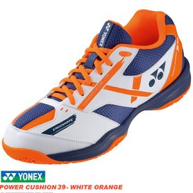 تصویر کفش بدمینتون یونکس YONEX POWER CUSHION 39 - WHITE ORANGE 