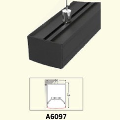 تصویر چراغ لاینر آویز رویه 60 میلیمتر اکولاین کد A6097 