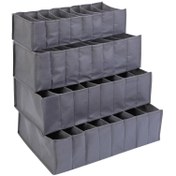 تصویر نظم دهنده کشو مای هوم مدل سیلور بسته ۴ عددی طوسی 